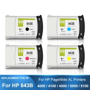 Cartucho de tinta compatible 4*400 ml hp 843b para HP PageWide XL 4000 4100 5000 5100 - Imagen 1 de 6