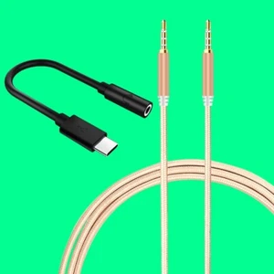 Type C to 3.5mm Audio Adapter Male AUX Cable f Samsung Galaxy S23 Ultra SM-S918U - Picture 1 of 1