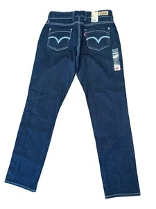 NWT Women's Levi 529 Western Curvy Skinny Leg Mid-Rise Jeans 10 M / 30 Dark Blue - Picture 1 of 12