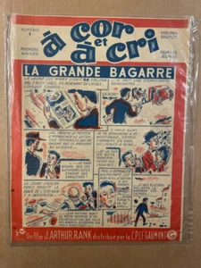 A cor et à cri n° 1 - Specimen gratuit - 1 page recto verso - TBE - Imagen 1 de 1