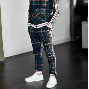 Mens 2PCS Set Jogger Tracksuit Hip Hop Pants Jacket Sweatsuit Sweatshirt Set - Picture 1 of 29