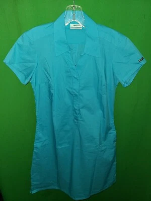 5954) NUEVO SIN ETIQUETAS COLUMBIA Vestido Camisa Azul Pequeño Algodón Sobre la Rodilla Nuevo  Foto 1 de 4
