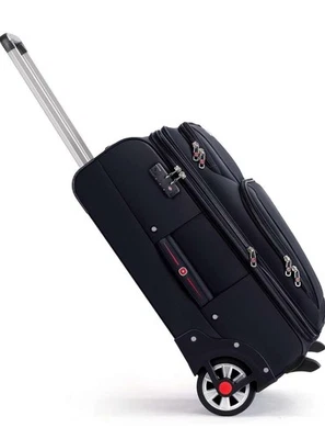 Laduga Luggage Black Large Steel Wheels 25-Inch New - Image 1 of 4