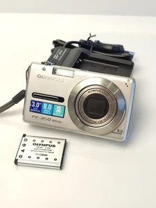 Camera slim Olympus FE-350 Wide 8.0MP Compact Digital Camera Silver - Picture 1 of 14