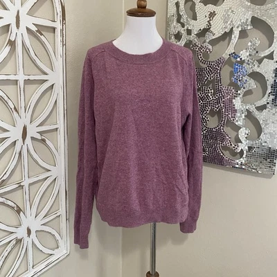 SUÉTER CUELLO REDONDO VINCE mediano mezcla cachemir lana púrpura Foto 1 de 4