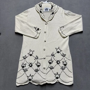 Suéter de punto Storybook para mujer 1X cárdigan floral largo frente abierto siempre famoso - Imagen 1 de 22