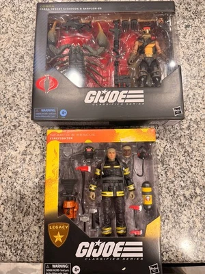 Hasbro G.I. Joe Classified Series Cobra Scorpion & Skrpion 25 & Fire Fighter Novo - Imagem 1 de 2