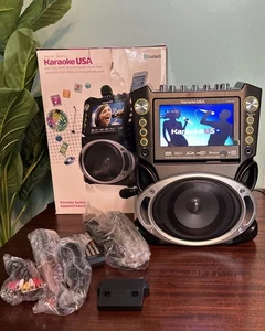 Karaoke USA Machine GF844 Remote & 2 Microphones- New Open Box - Tested Works! - Picture 1 of 14