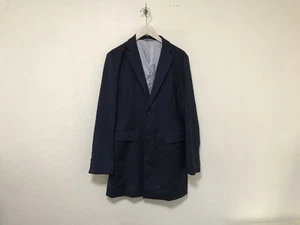 COMME CA COMMUNE Men's Navy Chester Coat Long Suit Jacket M 87cm - Picture 1 of 5