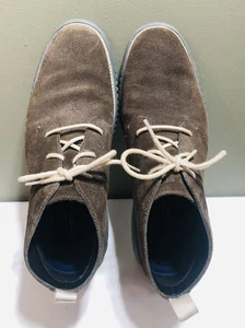 Cole Haan 2.zerogrand Chukka Ankle Boot US 9.5 Brown Embossed Suede Men Shoe - Picture 1 of 22