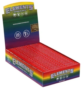 3 Boxen (75 Heftchen) Elements Rainbow 1 1/4 Medium Size Papers Zigarettenpapier - Imagen 1 de 3