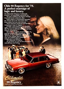 1978 OLDSMOBILE 98 REGENCY—'78 OLDS NINETY-EIGHT—VINTAGE MAGAZINE PRINT AD - Picture 1 of 1