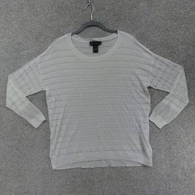 Suéter Lane Bryant Mujer 14/16 Blanco Semi Transparente Ligero Tejido Pullover Foto 1 de 4