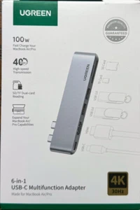 Ugreen 6-In-1 USB-C Multifunction Adapter For MacBook Air/Pro - Picture 1 of 2