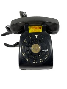Telefono vintage Western Electric 1963 Bell System nero rotante con spina - Foto 1 di 11
