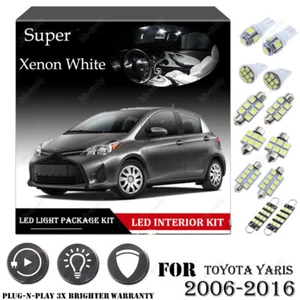 5x For Toyota YARIS 2012-2016 Xenon White 6K Car Interior LED Light Package Kit - Picture 1 of 12