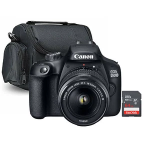 Canon EOS 2000D / Rebel T7 DSLR Camera with EF-S 18-55mm Lens + 64GB Card + Case - Picture 1 of 6