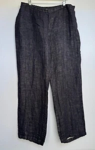 Pantalón elástico SAHARA negro gasa lino cintura alta ancha XL PRECIO DE VENTA SUGERIDO POR EL FABRICANTE 160 £ PRECIOSO - Imagen 1 de 4