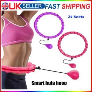 24-Knots Smart Hula Hoop Weighted Fitness Detachable Adult Lose Weight with Ball - Picture 1 of 14