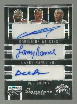 1/1 2024 Leaf Metal Slam Dunk Champs Signature Series Wilkins Nance Brown Howard - Image 1 of 2