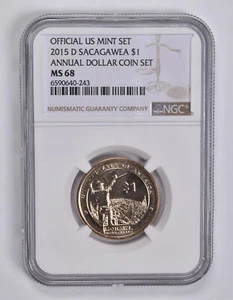 MS68 2015-D Sacagawea Annual Dollar Mohawk Ironworkers NGC Brown Lbl - Picture 1 of 5