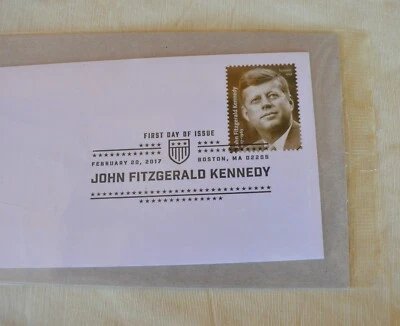 1 Sealed Pkge USPS First Day of Issue (FDC) JFK Kennedy Forever Stamp Feb 2017 - Image 1 of 4