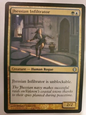 MTG Magic The Gathering Card Jhessian Infiltrator CreatureHuman Rogue Blue Gree - Image 1 of 2