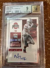 2016 CONTENDERS DRAFT PICKS MICHAEL THOMAS COLLEGE BOWL TICKET AUTO RC /99 BGS 9