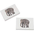2 x 45mm 'Elephant Mother & Calf' Erasers / Rubbers (ER00027491)