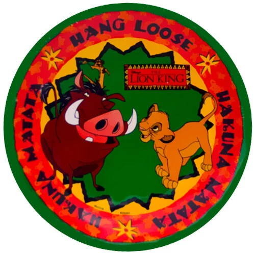 LION KING LARGE PAPER PLATES (8) ~ Birthday Party Supplies Simba Timon Pumbaa - Image 1 of 1