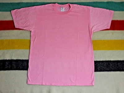 VTG 80s 90s Jerzees 50/50 Faded Distress Pink Blank USA Made Tee T-Shirt L EUC - Image 1 of 4