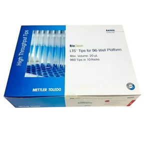 Mettler Toledo 17011117 Pipette Tips LQR LTS 20 uL for 96 Well Platform, 9 Rack - Picture 1 of 11