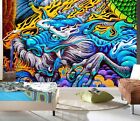 3D Graffiti Drache H1386 Tapete Wandbild Selbstklebend Abnehmbare Aufkleber Erin