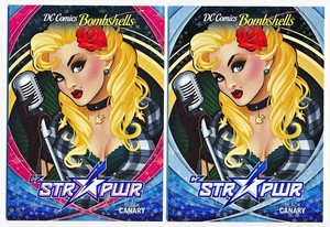 Cryptozoic DC Comics Bombshells Black Canary STR PWR Silver & Red Lot #S01 - QTY