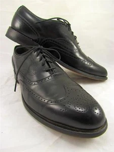 Zapatos de vestir Footjoy Classics puntas de ala Oxford de cuero negro para hombre 9 1/2 A usados en excelente estado - Imagen 1 de 1