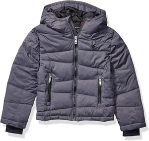Spyder Juvenil Junior Niños Prendas exteriores de invierno con capucha Chaqueta hinchada L 14-16 GRIS - Imagen 1 de 5