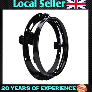 Black Round 7 inch Headlight Mount Ring Bracket For Harley FLHTCU FLHTK FLHX UK - Picture 1 of 17