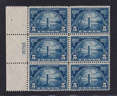 1924 Huguenot Walloon Sc 616 XF MHRs with full original gum plate block of 6 (L4 - Image 1 of 2