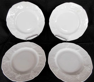 Plato de cena Indiana Colony Milk Glass 4 opaco blanco cosecha uva 9 7/8" - Imagen 1 de 12