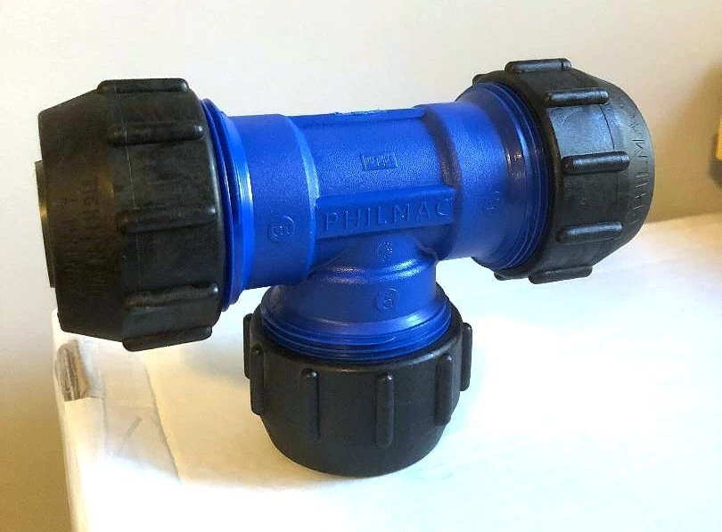 Philmac No.5 Plastic Pipe Tee Connector-New Old Stock-FREE SHIPPING - Image 1 of 1