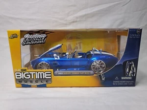 JADA TOYS 1:24 DUBCITY BIGTIME MUSCLE 1965 SHELBY COBRA 427 S/C BLUE VERSION - Picture 1 of 3