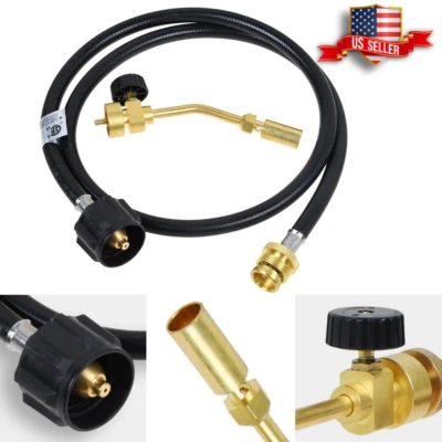 Antorcha de gas propano tanque de gas turbo antorcha manguera adaptador soldadura fuerte soldadura Foto 1 de 4