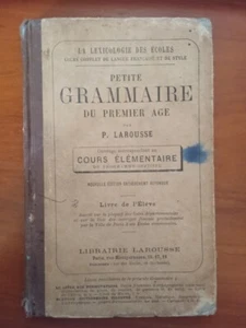 French Grammar Antique Petite Grammaire du premier age par P. Larousse - Picture 1 of 6