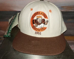 cleavalnd browns NFL Hat throwbacks 1955 logo Vintage NEW WITH TAGS 80's - Picture 1 of 7