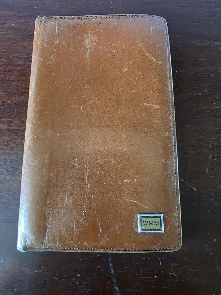Lote de 2 fundas de cuero vintage para un cuaderno, planificador o pasaporte. Foto 1 de 4