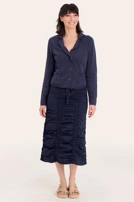 Falda XCVI Doble Panel Fruncido, Azul Talla - S Foto 1 de 4