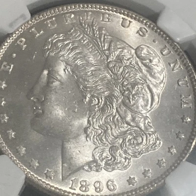 1896-MS64 Morgan Silver Dollar Gorgeous Bright & Beautiful! ..UCC In Plastic - Image 1 of 4