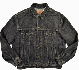Herren LEVIS 70503 0258 schwarz TRUCKER Denim JACKE Größe XL ex large Vintage Mantel - Bild 1 von 21