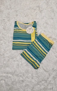 Little Sleepies GARDEN STRIPES Two Piece Pajamas SIZE 16 NEW NWT - Picture 1 of 1