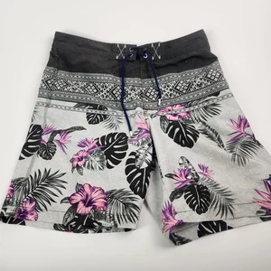 Tommy Bahama Swim Trunks Size L Blue Floral Print Live The Island Life Tropical - Picture 1 of 3